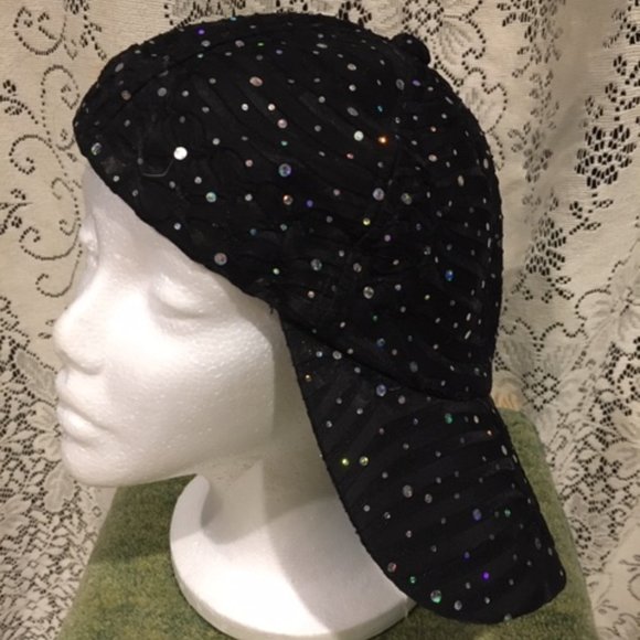 Silver/Grey Sparkled Bling Cap - Picture 3 of 6